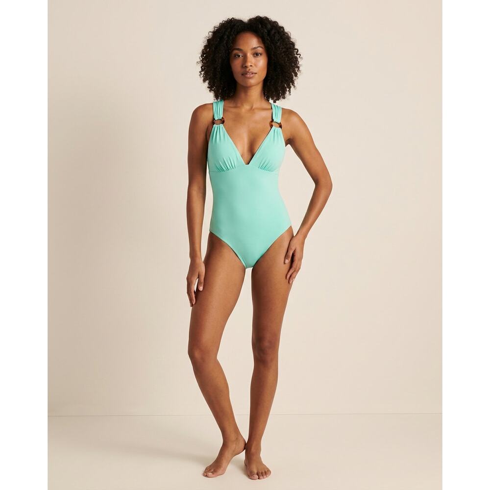 Sunshine 79 Plunge Mio One Piece Swimsuit Seafoam Size 8